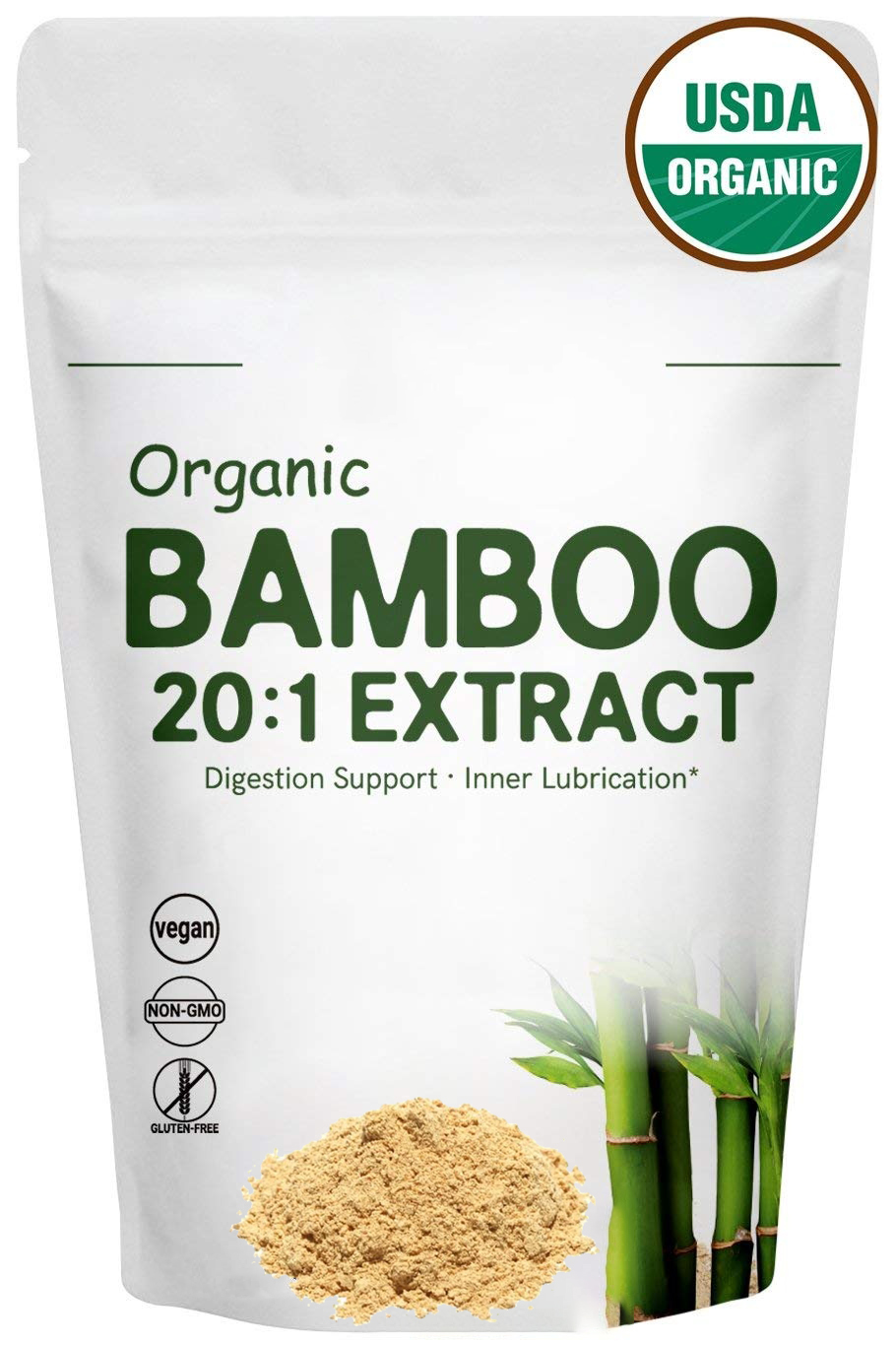 Polvo de bambú orgánico
